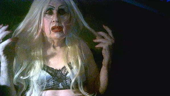 Filthy slag Sarah, smokes bra, fishnets heels, before night picking gross guys