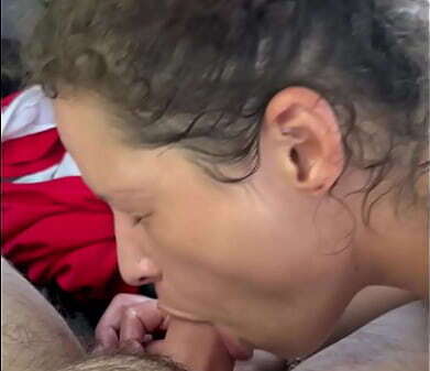 Bored hooker sucks dick, gets fucked takes load mouth