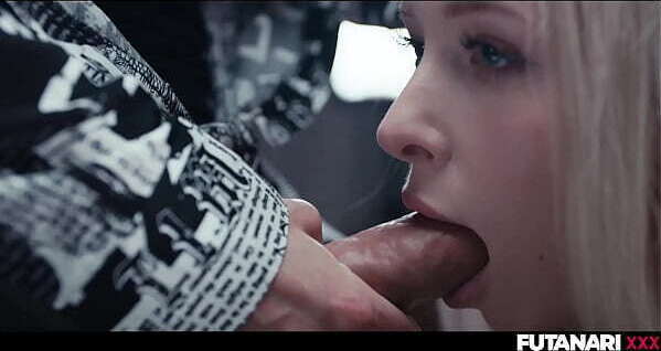 Cute Blonde Gets Facefucked Trans Brunette with Massive Futa Time Freeze Fantasy