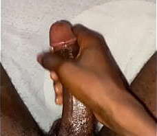 Stroking hard dick
