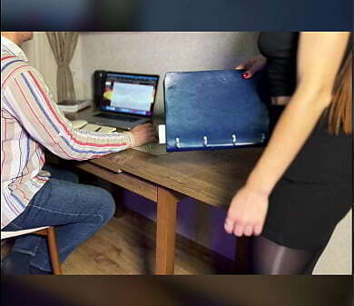 Shiny Pantyhose Fetish Naughty Secretary Seduces Boss