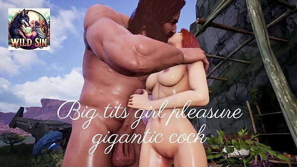 Big tits girl pleasure gigantic warrior - Wild Sin