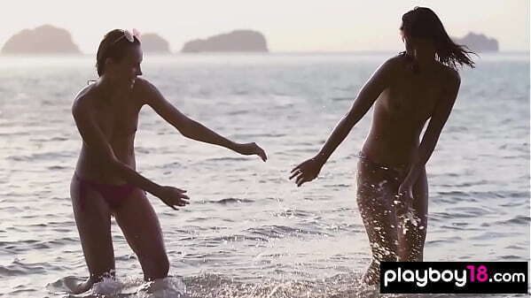 Petite lesbian asian teen Cara naked Czech watching sunset