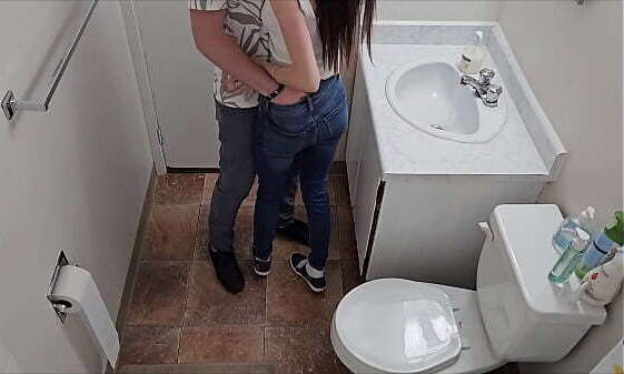 Student fucked school toilet