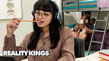 REALITY KINGS Destiny Mira Masturbates Behind Roomie'_s Back When Handyman Comes &amp_ Fills With