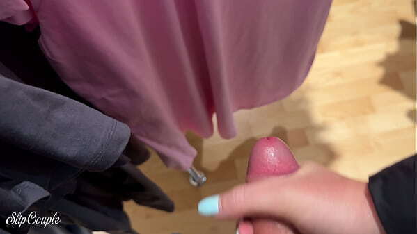 Having clothing Store dirty public action with blonde Girl