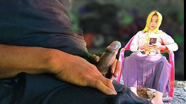 Nekat banget ngocok kontol depan gadis