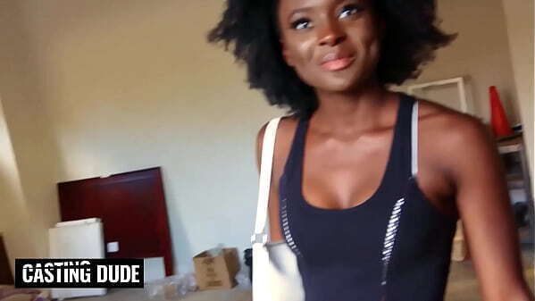 Petite Ebony Realtor Fucks Potential Client Open House