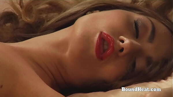 Tied Lesbian Slave Bondage Whipped While Madame Orgasms