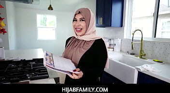 HijabFamily Thick Hijab Wife Tokyo Lynn Longer Resists Horny Husband