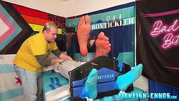 Skinny amateur Chase laughs while tickle tormented Matt