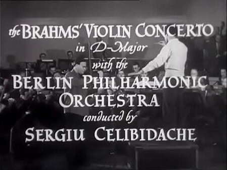 【切利比达克】【梅纽因】【排练】勃拉姆斯D大调小提琴协奏曲，Op. 77，柏林爱乐，1946