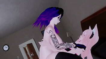 Huge futa girl fucked MILF