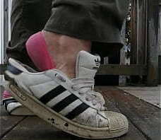 Slutty well worn adidas superstars