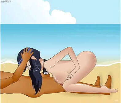 Hinata goes nude beach gets horny &amp_ ends sucking deepthroating much possibly handle