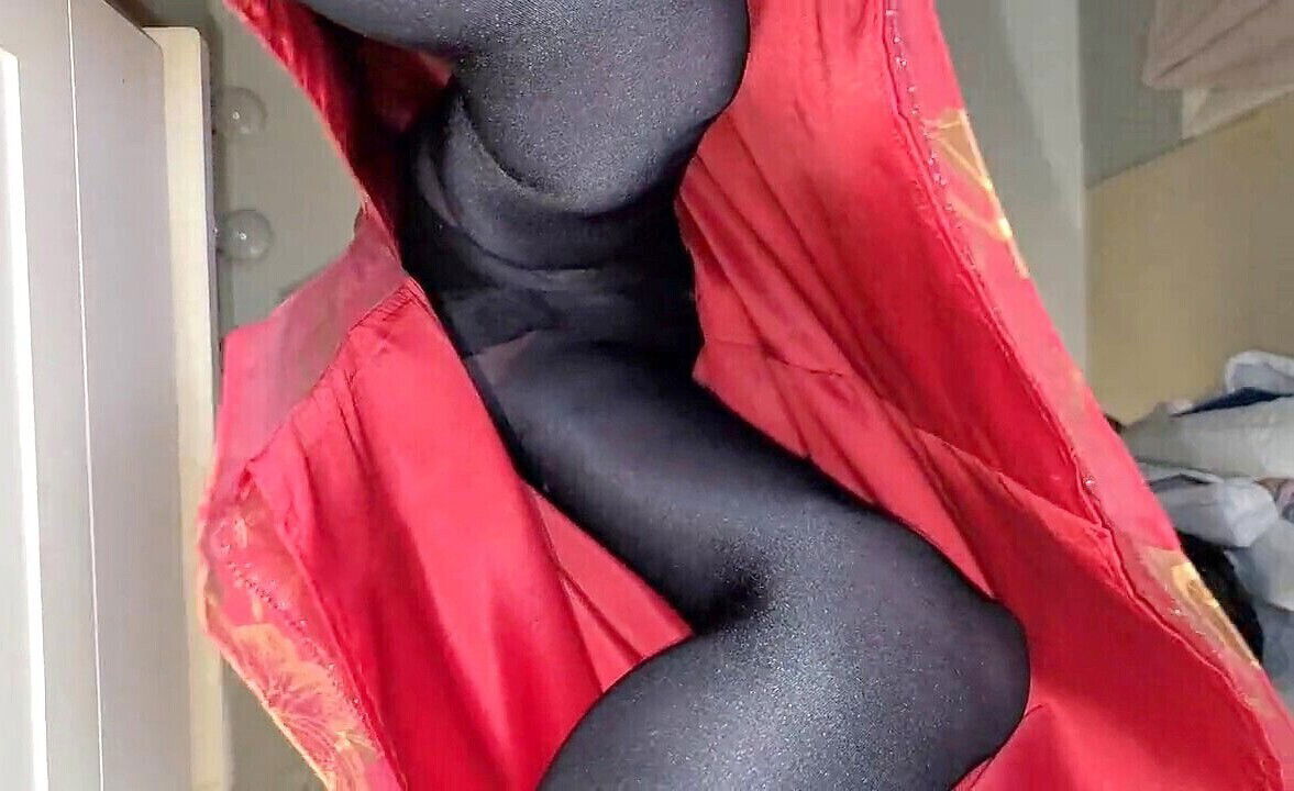 Orionpryme rocks sexy miniskirt with slick lining