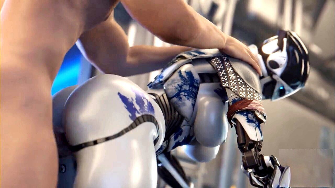 robot gets from behind wild backshot session