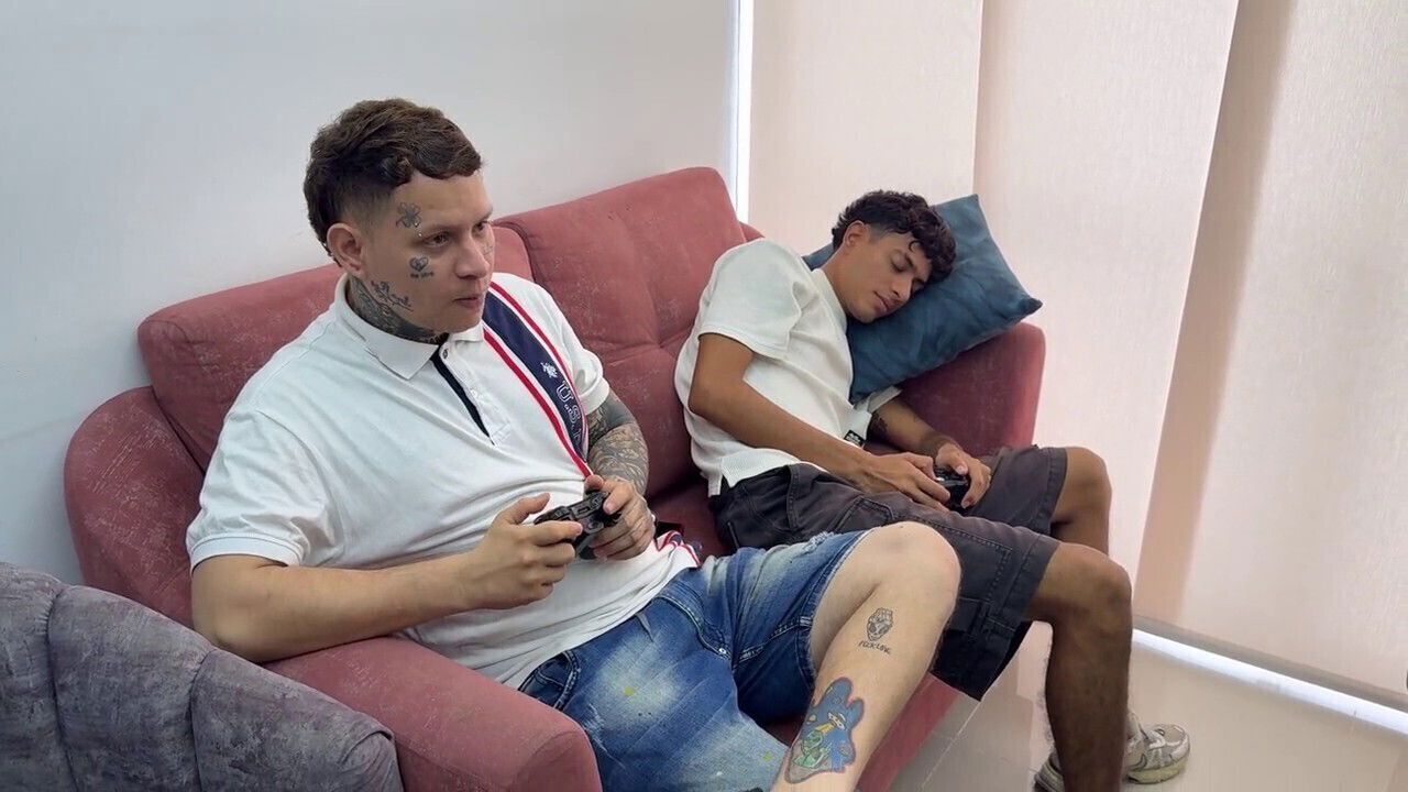 While husband plays with friend, seize chance seduce with inside