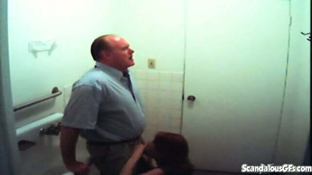 guzzling sucking office slut gets knees