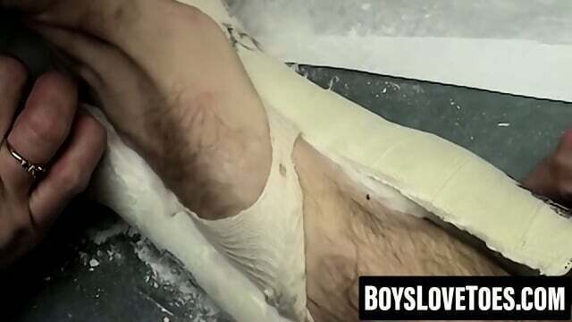 Jock Evan Heinze gets more than foot cast