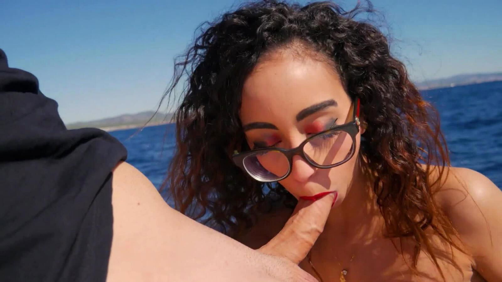 Crystal Foxx Rides A Boat Captains Flagpole Of A Cock