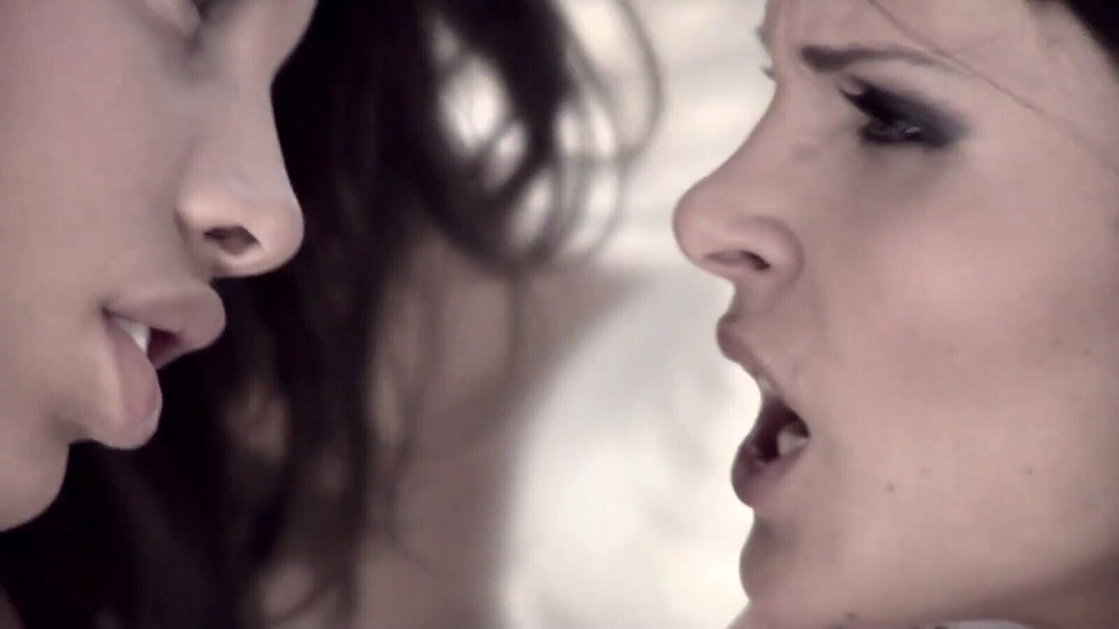 Lesbian models kissing licking each other