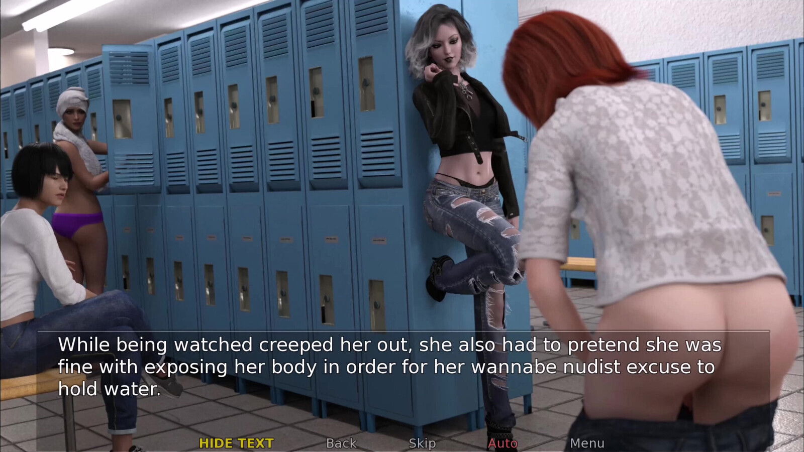 Casey Falls playing with pussy class