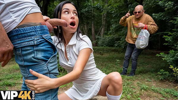 VIP4K. Past due? This naughty brunette knows solve this