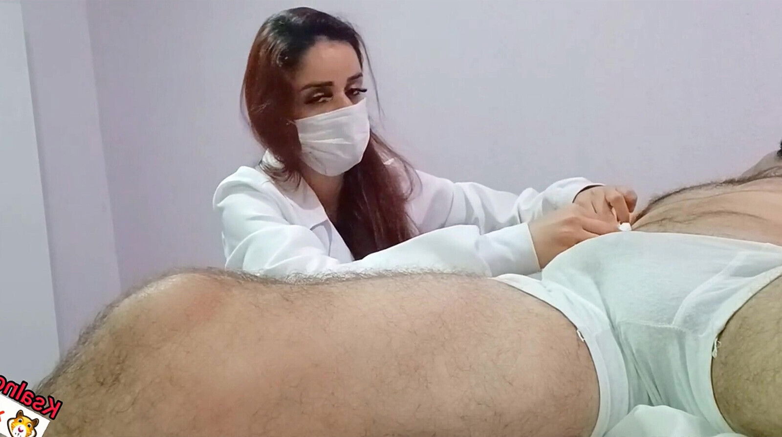 Nurse excited patient's erection!