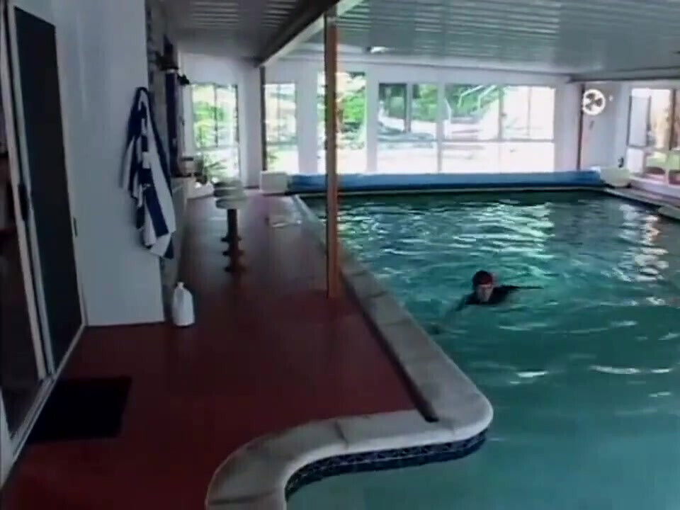 Swimming pool milf fucking...cum mouth