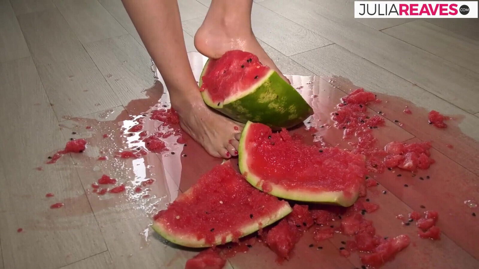 She kicks the bowler hat and plays with your big boobs