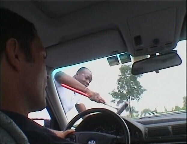 Huge black double penetrated