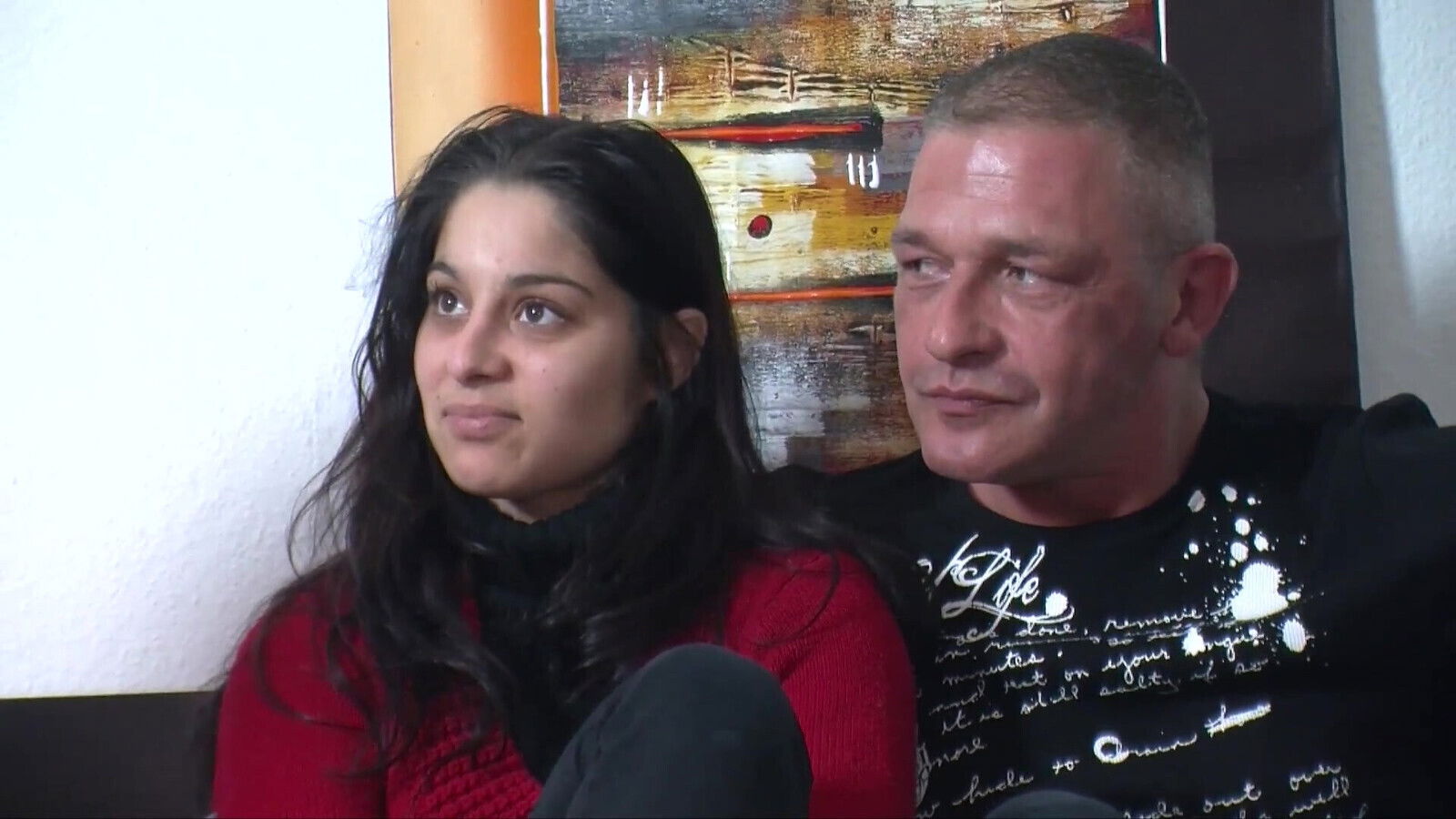 Sweet young Turkish girl front camera first time