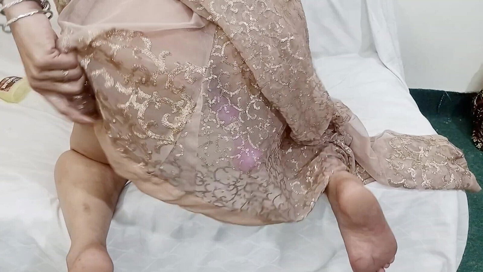 Muslim Wife Cools Fire with Dildo