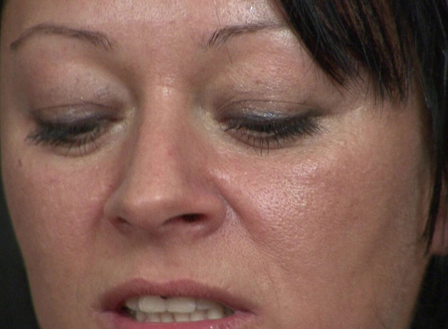 German brunette MILF play with than fuck during casting