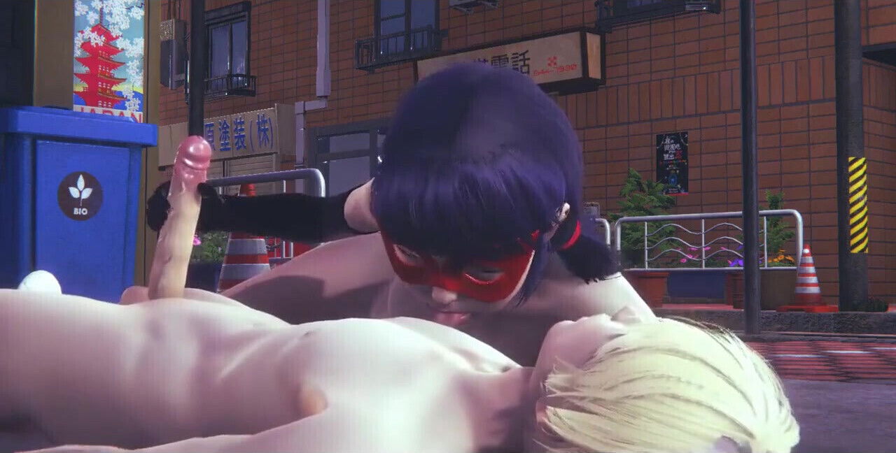 Girl Hard with Catnoir Street Japanese Asian Manga Anime Game Porn