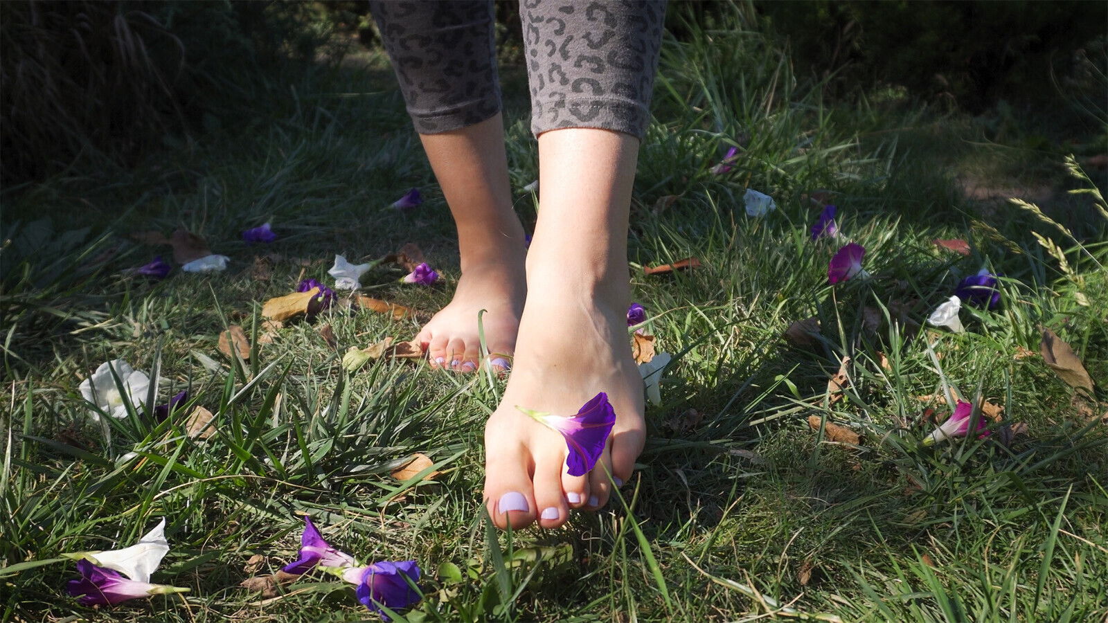 Crushing Flowers Barefoot Grass