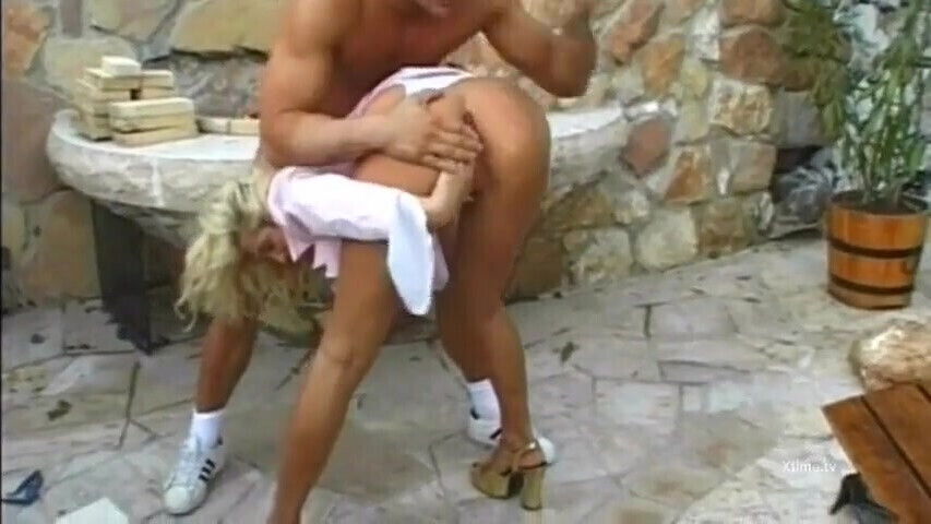 Blonde with stunning round ass, fucked