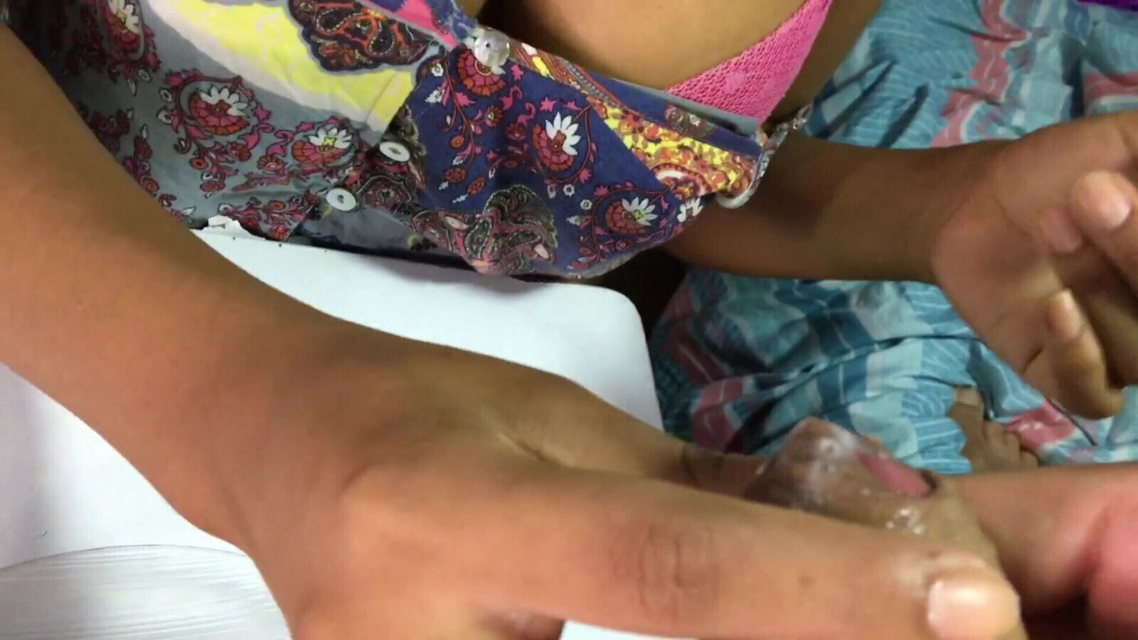 Stepdaughter Eating Chocolate with