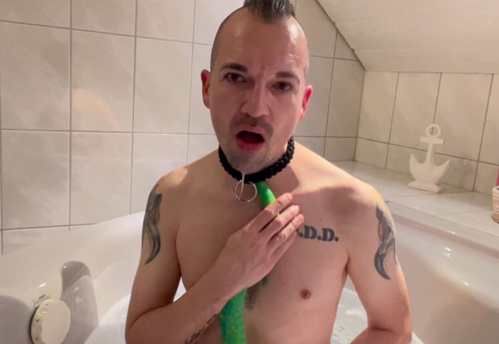 Stupid faggot slut gagging