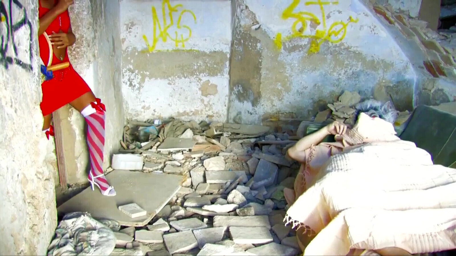 Sexy little riding hood gives blowjob werewolf