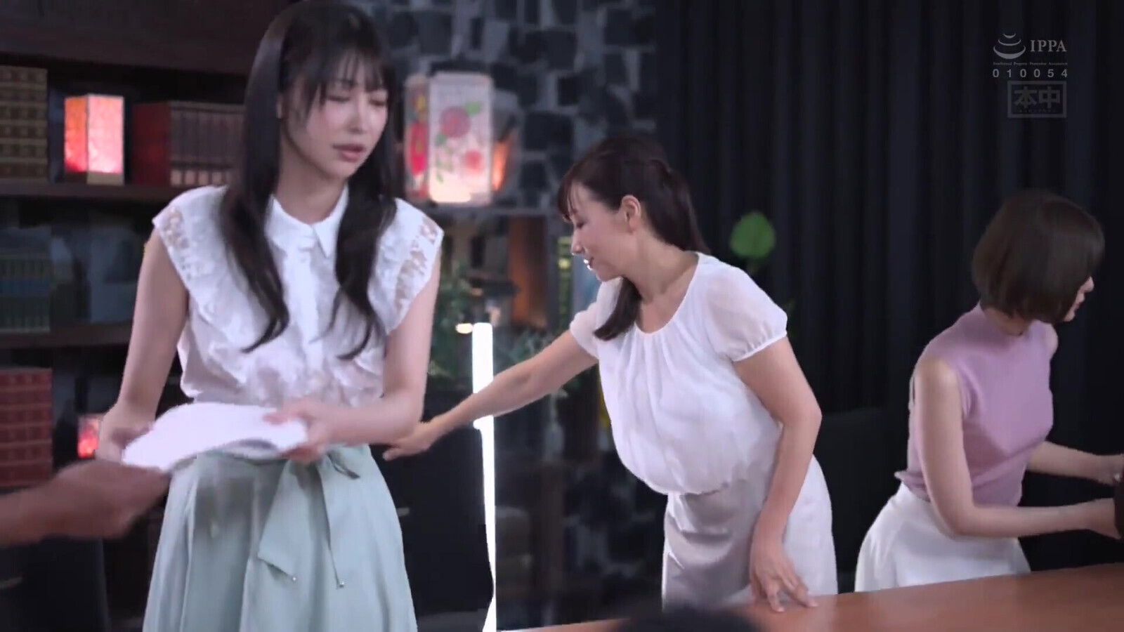 Female Announcer Whispering Lewd Words Harem, Reverse 3some Creampie Program. Part.1