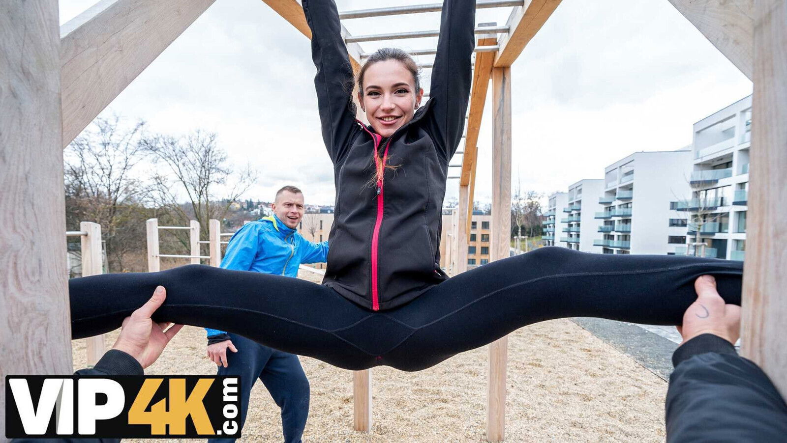 HUNT4K. ripped leggings sucked stranger's front ones