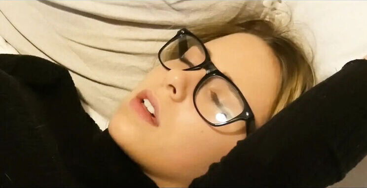 Geeky Teen Samantha Flair Glasses Facial Cumshot Blowjob