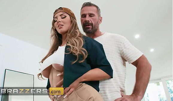 BRAZZERS Playful Aspen Reign Challenges With Eye-Popping Uniform Amazing Curves