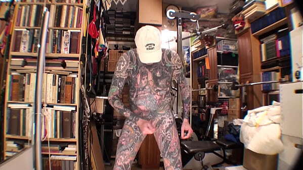 Horny Tattoeed Male Stripper Leeharper Pinnomen Masturbates Full Face Rigid Fuckstick Will Spread Glossy Tattoo Cream