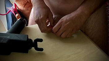 fast from hair vibrator! Uncut dick.