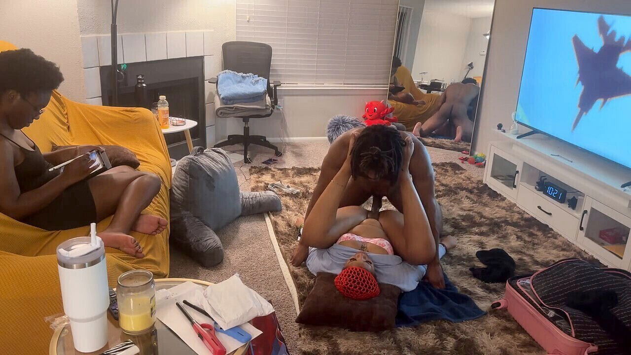 best friend gets drilled living room right front