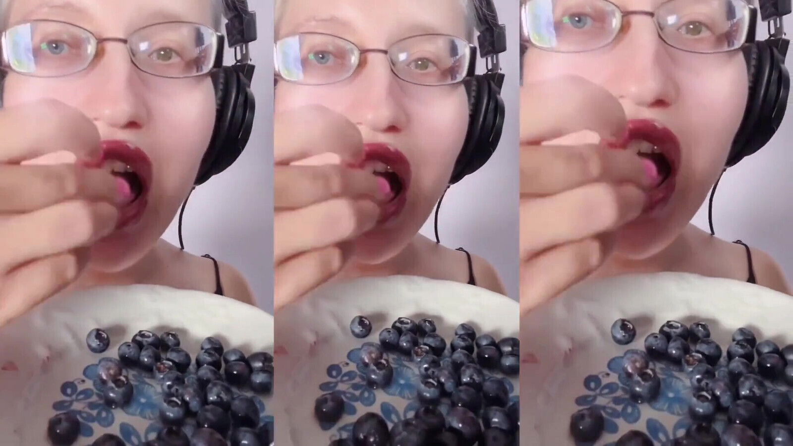 Asmr Blueberry Eating Asmr, Eyeglasses, Giantess