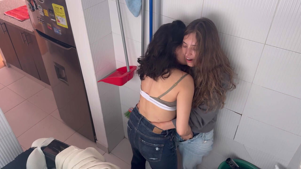Lesbians Fuck Clothes Room